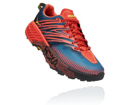 Hoka One One Speedgoat 4 Moški Pohodniški Čevlji Rdeča / Modra SI-438175L